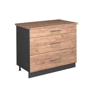 Vicco SPODNÍ SKŘÍŇKA KUCHYŇSKÉ LINKY Fame-Line, Zlatý mocný dub/Antracit, 100 cm, PD Dub obraz