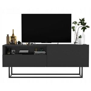 Meble Lindner TV stolek Enjoy Grafit mat 120 cm se zásuvkou a kovovým rámem obraz