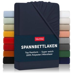 Blumtal NAPÍNACÍ prostěradlo z mikrovlákna, 160/200/30 cm, Tmavě modrá obraz