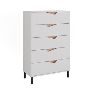 Vicco KREDENC Marelle Bílá/Artisan 76 x 120 cm s 5 zásuvkami obraz