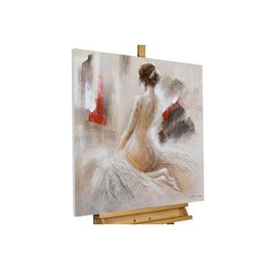 KUNSTLOFT RUČNĚ MALOVANÝ AKRYLOVÝ OBRAZ BÉŽOVÝ, 80/80 CM obraz