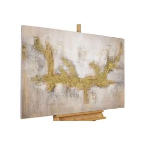 KUNSTLOFT RUČNĚ MALOVANÝ AKRYLOVÝ OBRAZ ZLATÝ, 120/80 CM obraz