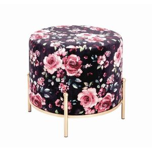 Ambia Home TABURET, kov, textil, kompozitní dřevo, 40/40/40 cm obraz
