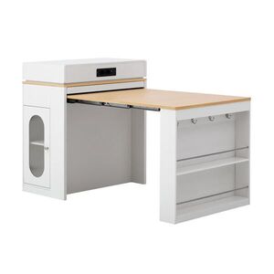 Redom KUCHYŇSKÝ ostrůvek 83/46-146, 5/96 cm s výsuvnou deskou, úložným prostorem a zásuvkami, Bílá obraz