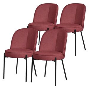 ML-DESIGN JÍDELNÍ ŽIDLE, sada 4 ks, červená, s látkovým potahem obraz