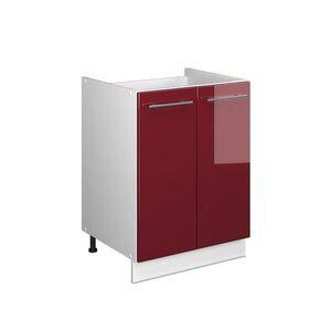 Vicco SKŘÍŇKA POD DŘEZ Fame-Line, Bordó červená vysoký lesk/Bílá, 60 cm obraz
