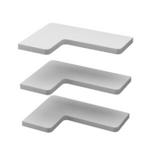 Vicco ROHOVÁ POLICE Curva Bílá 40.5 x 2.5 cm Sada 3 kusů obraz