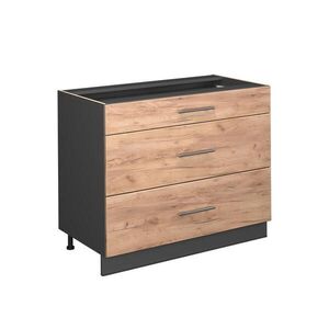 Vicco SPODNÍ SKŘÍŇKA KUCHYŇSKÉ LINKY Fame-Line, Zlatý mocný dub/Antracit, 100 cm, PD Dub obraz
