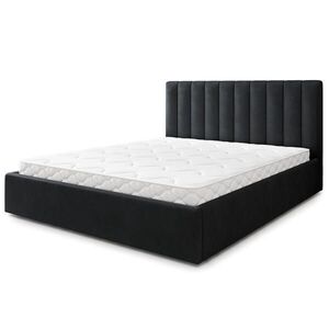 MASSENO ČALOUNĚNÁ Postel DEMERA 200x200 cm Černá obraz
