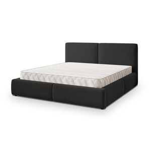MASSENO ČALOUNĚNÁ Postel FELURO 200x200 cm Černá obraz