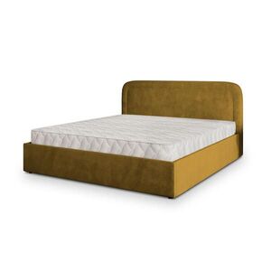 MASSENO ČALOUNĚNÁ Postel BENIRA 120x200 cm Žlutá obraz