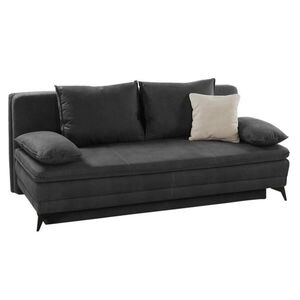 luma-home ROZKLÁDACÍ POHOVKA s vlnovým pružinovým jádrem, 202 × 105 × 90 cm (Š×H×V), mikrovlákno antracitová barva / 15159 obraz