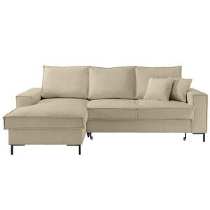 luma-home ROHOVÁ POHOVKA s funkcí rozkládání, úložným prostorem, levostrannou récamiérou, 240 × 150 × 92 cm (Š×H×V), kord béžovo-šedý / 17223 obraz