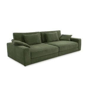 luma-home BIG-SOFA s pružinovým jádrem, Š290/H135/V90 cm, extra hluboká, ležecká plocha 122x240 cm, zelený kord / 15250 obraz
