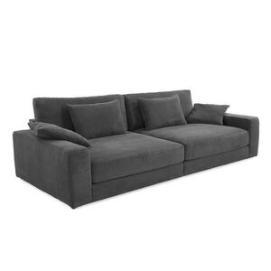 luma-home BIG-SOFA s pružinovým jádrem, Š290/H135/V90 cm, extra hluboká, ležecká plocha 122×240 cm, kord tmavě šedý / 15249 obraz