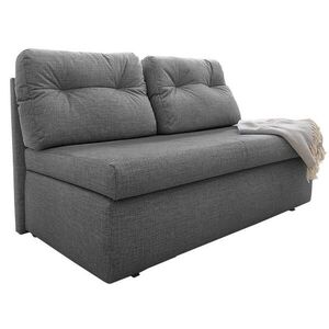 luma-home ROZKLÁDACÍ POHOVKA s úložným prostorem, Š136/H85/V86 cm, ležecká plocha 130×193 cm, mikrovlákno šedé / 15119 obraz