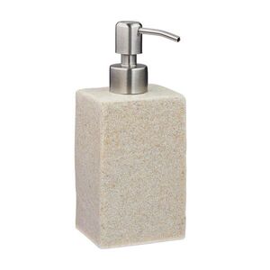 Relaxdays DÁVKOVAČ MÝDLA Pískový kamenný vzhled 200 ml obraz