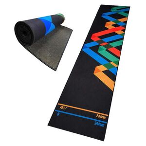 Relaxdays PODLOŽKA vícebarevná na šipky s odhodovou čárou protiskluzová 60x260 cm obraz