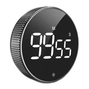 Relaxdays ČASOVAČ Černý kuchyňský LED magnetický obraz