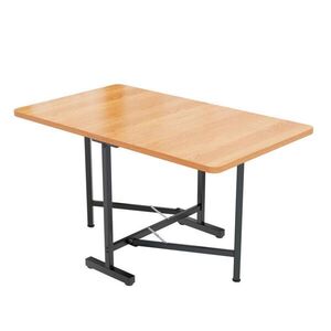 OKWISH JÍDELNÍ stůl 120/80 cm v dekoru amerického bílého dubu z MDF rozkládací a skládací obraz