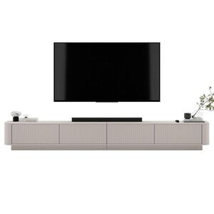 Meble Lindner TV stolek Aurora, sada 2 kusů s podstavcem, matný kašmír, 280 cm obraz