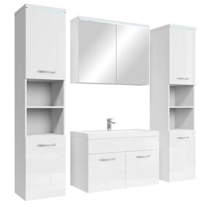 Badplaats KOUPELNOVÁ SESTAVA Paso LED 5 díly lesklá bílá - 80 x 40 x 55 cm obraz