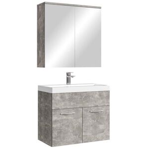 Badplaats KOUPELNOVÁ SESTAVA Montreal 3 díly betonově šedá - 60 x 35 x 51 cm obraz