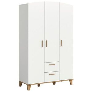 Livetastic ŠATNÍ SKŘÍŇ S OTOČNÝMI DVEŘMI, bílá, dub artisan, 122/198/51 cm obraz