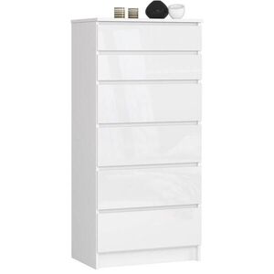 RAUMHIRSCH FURNITURE KOMODA Bílá, lesklá bílá 130/60/40 obraz