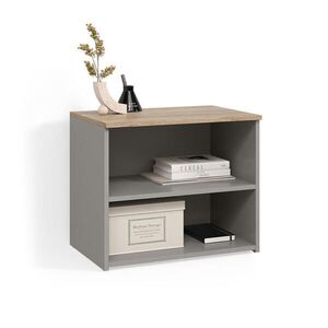 Livinity® NÍZKÝ NÁBYTEK POD TELEVIZI Piave Greige 60 x 50 cm se 2 přihrádkami obraz