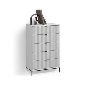 Livinity® KREDENC Aterno Šedá 76 x 120 cm s 5 zásuvkami obraz