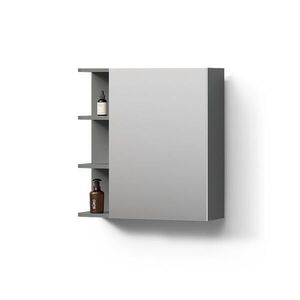 Livinity® ZRCADLOVÁ SKŘÍŇKA Fucino Antracit 62 x 64 cm obraz