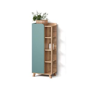 Livinity® STŘEDNÍ SKŘÍŇKA Marano Modrošedá 50 x 128 cm s dveřmi a otevřenými přihrádkami obraz