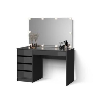 Livinity® TOALETNÍ STOLEK Imola Antracit 120 cm s osvětlením LED obraz