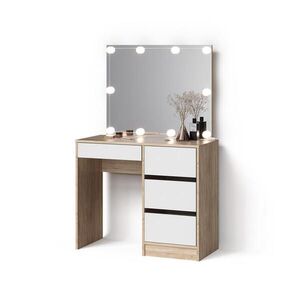 Livinity® TOALETNÍ STOLEK Imola Sonoma 90 cm s osvětlením LED obraz