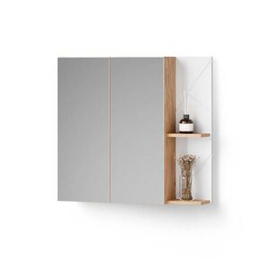 Livinity® ZRCADLOVÁ SKŘÍŇKA Ronco Bílá vysoký lesk 80 x 75 cm obraz