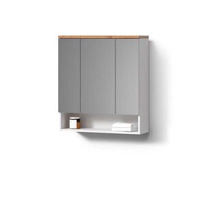 Livinity® KOUPELNOVÁ ZRCADLOVÁ SKŘÍŇKA Tanaro Bílá 70 x 77.5 cm se 3 dveřmi obraz