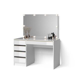 Livinity® TOALETNÍ STOLEK Imola Bílá/zlatá 120 cm s osvětlením LED obraz