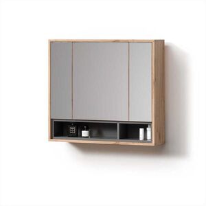 Livinity® KOUPELNOVÁ ZRCADLOVÁ SKŘÍŇKA Temo Dub Artisan/antracit 80 x 72 cm obraz