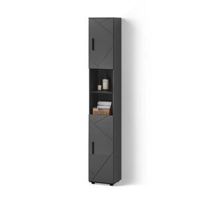 Livinity® KOUPELNOVÁ SKŘÍŇKA Ronco Antracitový vysoký lesk 30 x 192 cm obraz
