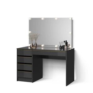 Livinity® SADA TOALETNÍCH STOLKŮ Imola Černá/zlatá 120 cm s osvětlením LED obraz