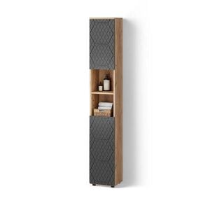 Livinity® KOUPELNOVÁ SKŘÍŇKA Ronco Antracit se strukturou včelí plástve 30 x 192 cm obraz