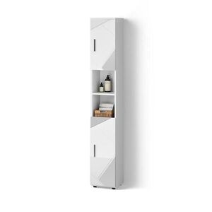 Livinity® KOUPELNOVÁ SKŘÍŇKA Ronco Bílý vysoký lesk s vložkami 30 x 192 cm obraz