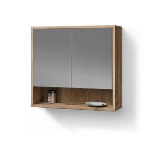 Livinity® KOUPELNOVÁ ZRCADLOVÁ SKŘÍŇKA ATERNO Dub Viking 70 x 65 cm se 2 dvířky obraz