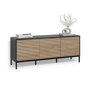 Livinity® NÍZKÁ DESKA Aterno Zlatý dub power/antracit 150 x 60 cm se 3 zásuvkami obraz