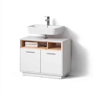 Livinity® ZÁKLADNÍ SKŘÍŇKA POD UMYVADLO Temo Bílá 80 x 64 cm obraz