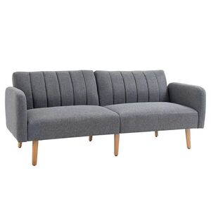 HOMCOM ROZKLÁDACÍ POHODA Rozkládací pohovka 2místná Látková pohovka Pohovka s funkcí spaní Linen-Touch obraz