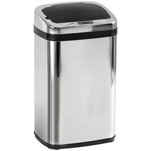HOMCOM NEREZOVÝ automatický senzorový odpadkový koš, čtvercový, 30 l obraz