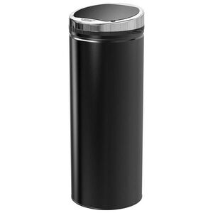 HOMCOM SENSOR Odpadkový koš 50 l Automatický odpadkový koš do obývacího pokoje, kanceláře, černý obraz
