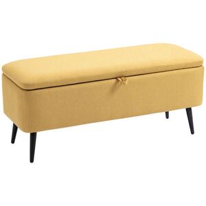 HOMCOM LAVIČKA S ÚLOŽNÝM PROSTOREM vzhled lnu 101x38, 5x44, 5 cm obraz